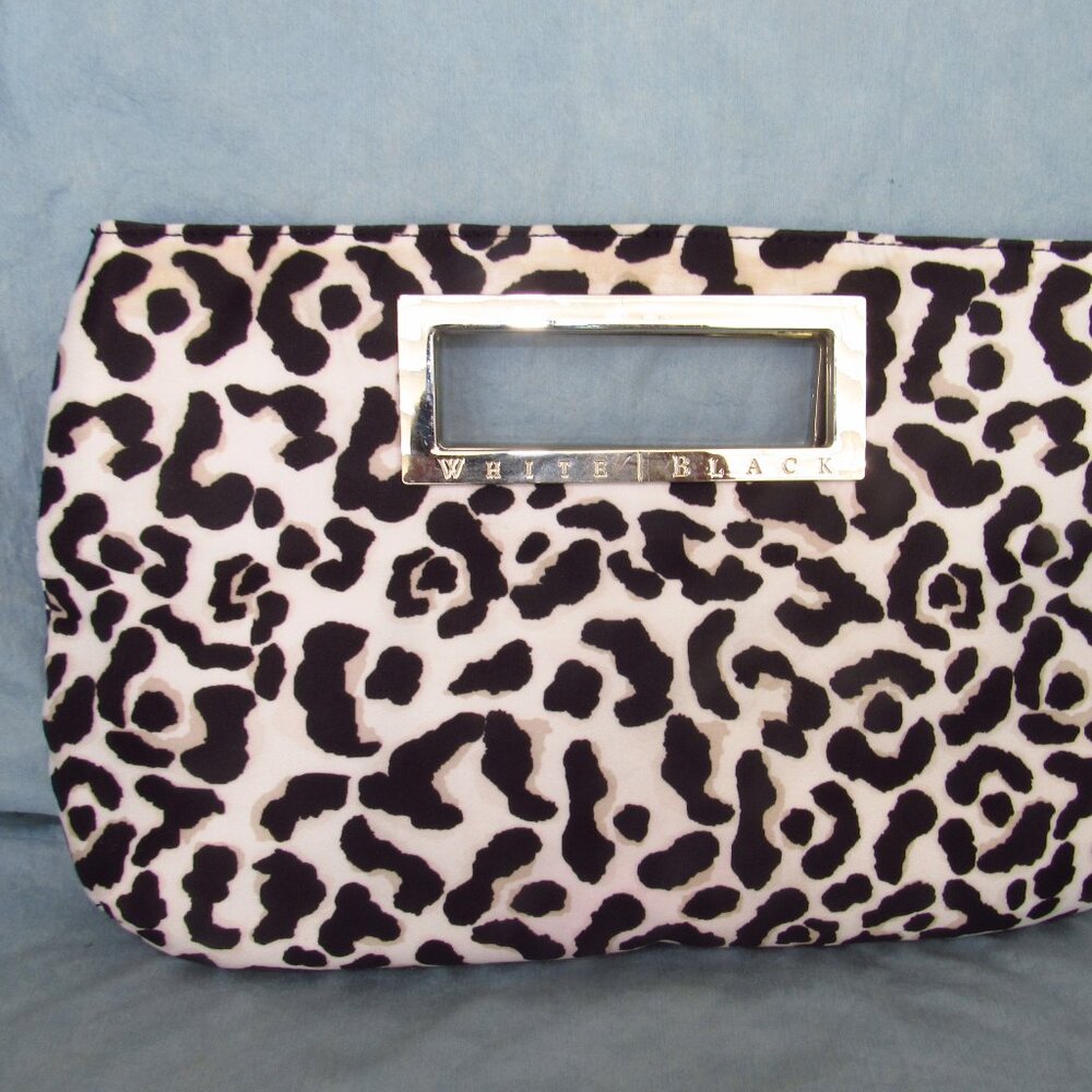White House/Black Market Clutch - Leopard Print/Pink Interior